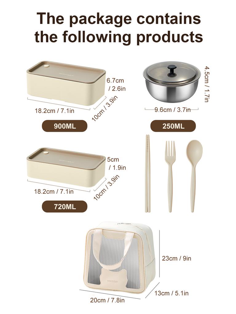 Tragbare Lunchbox Mikrowellengeeignete Kunststoff Bento Box mit Fächern & Soßenbox Stapelbarer Salat Obst Lebensmittelbehälter