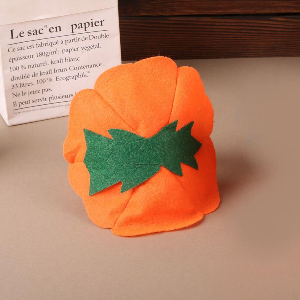Bandeau d'Halloween Orange Vif Clip Cheveux Festival Non Tissé Cerceau Cheveux Citrouille Événement Scolaire