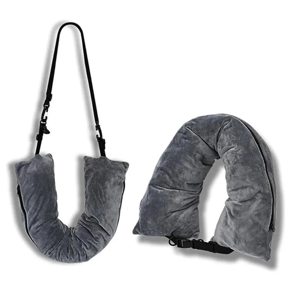 Multifunctional Fillable Travel Neck Pillow Comfortable U-Shaped Pillow Stuffable Neck Portable Waterproof