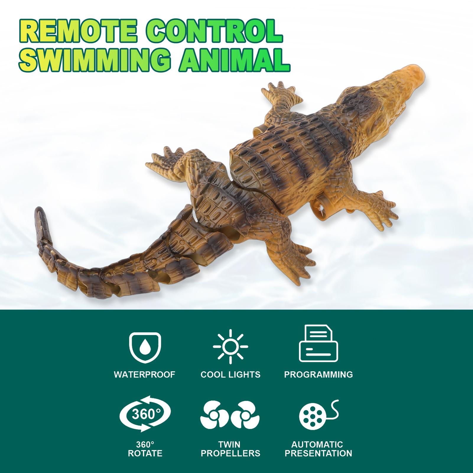 

RC Boat, 1:16 Scale 2.4GHz Remote Control Animal Boat with LED Lights, Programmable Function and Automatic Demo Mode, жовтий