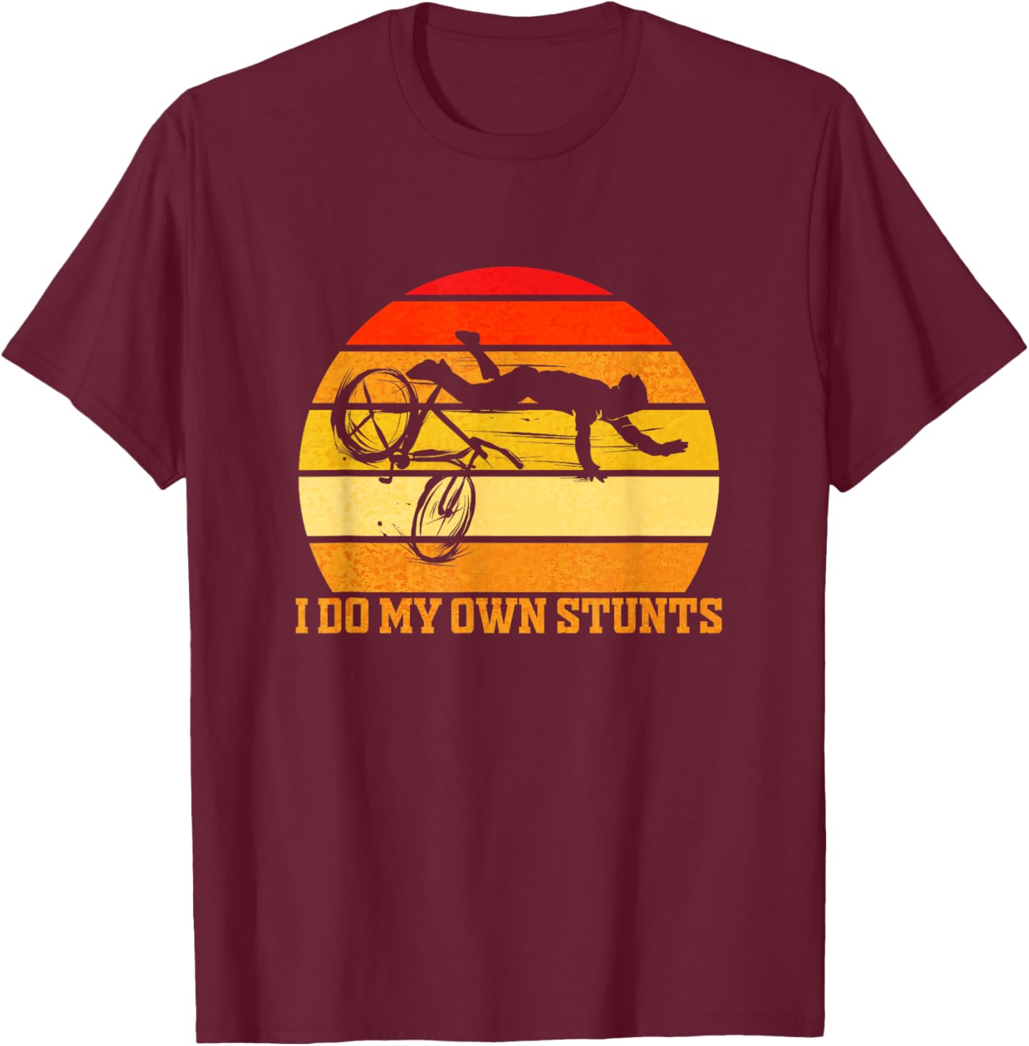 

Cycling Lover Cycle Funny Bicycle Vintage I Do My Own Stunts TShirt Vintage Retro Cycling TShirt Breathable Cotton S