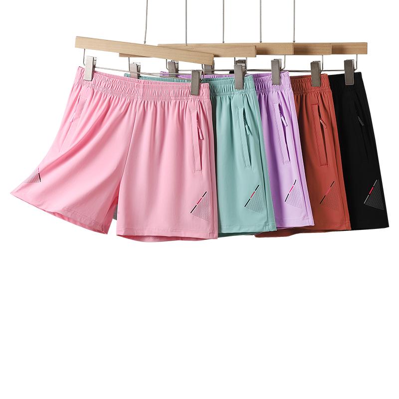 Summer Ice Silk Shorts Breathable Sports and Leisure Shorts Women's Beach Shorts Women's Sports Shorts