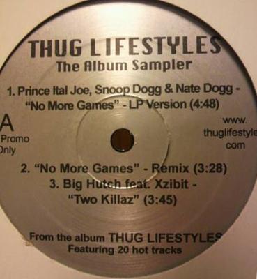 12inch Record VARIOUS - Thug Lifestyles - The Album Sampler NONE Activate Entert 2001 US Rap & Hip-Hop/R&B Used