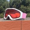 Ski goggles for men and women, adult-sized, with cylindrical lenses, double-layered anti-fog and windproof design, and a clip-on feature for
