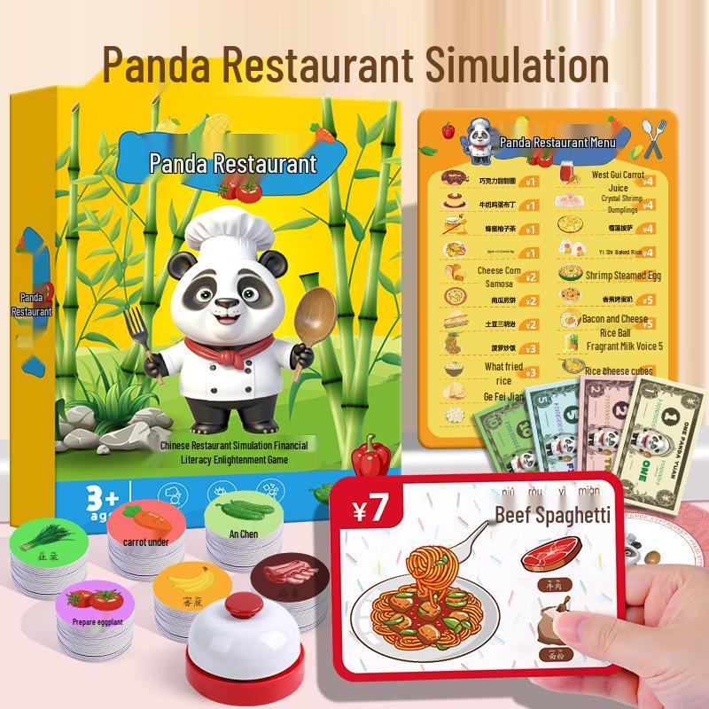 

Panda Restaurant Kids Concentration & Management Puzzle Card Game