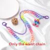 Monster Fashion Waist Chain With Colorful Resin Pendant For Men And Women