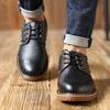 Snow Boots New Lace up Cowhide Mountaineering Shoes Men's Casual Work Shoes Men's Hollow out Shoes Short Boots Men's Man shoes