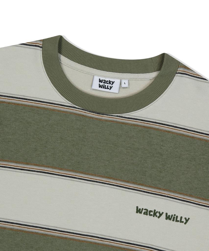 WACKY WILLY Big Stripe Sweatshirt Green