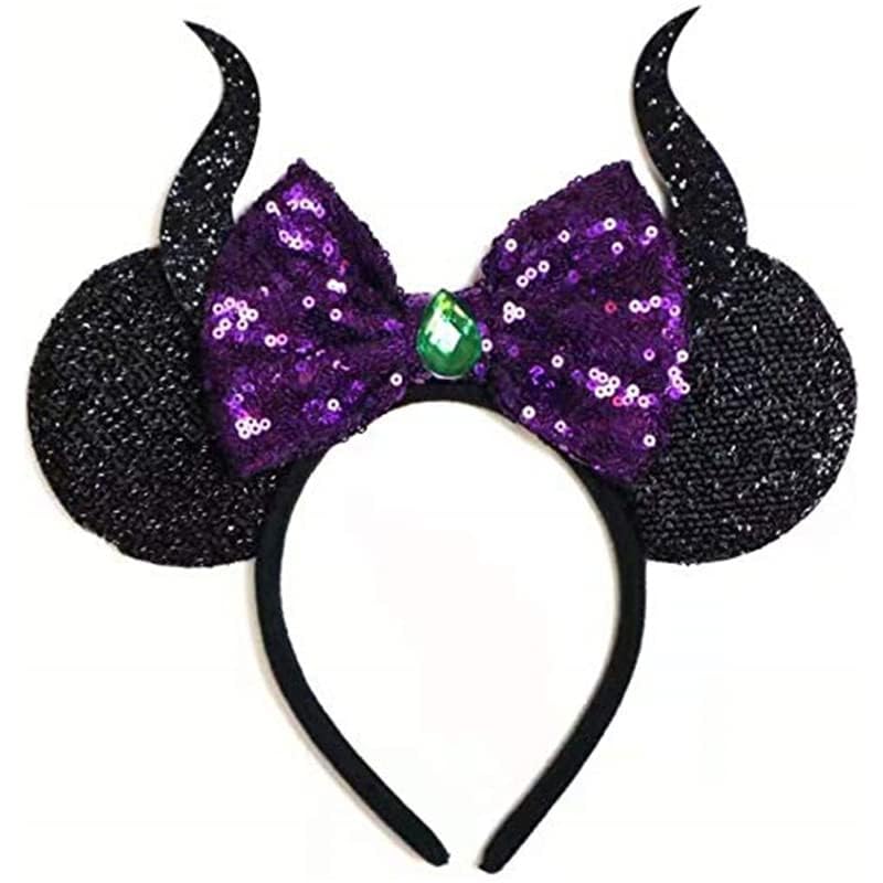 

LEEMASING Mouse Ear Headband Maleficent Halloween Headband Halloween Cosplay Party Favors (04)