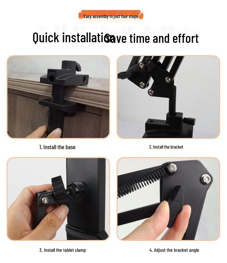 Adjustable Cantilever Phone & Tablet Stand for Bedside or Desktop Use