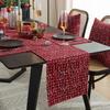 Ambiance de Noël Drapeaux de table Nappes Nappe festive rouge Drapeau de table Meuble TV Housse de table basse Serviette