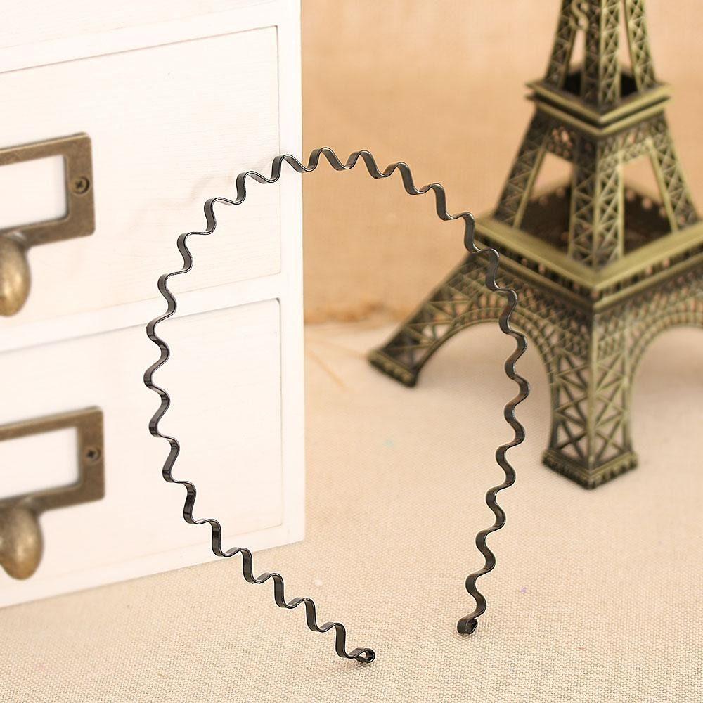 Unisex Sports Band Hoop Hairband Wavy Headband Metal