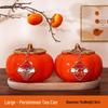 Ruyi Persimmon Ceramic Tea Can: Sealed Canister for Tea, Home Decor & Wedding Souvenir