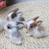 Lovely Simulation Animal Doll Rabbit Plush Sleeping Stuffed Kids Toy Lifelike Animal Pet Toys For Children Home Decor Baby Gifts
