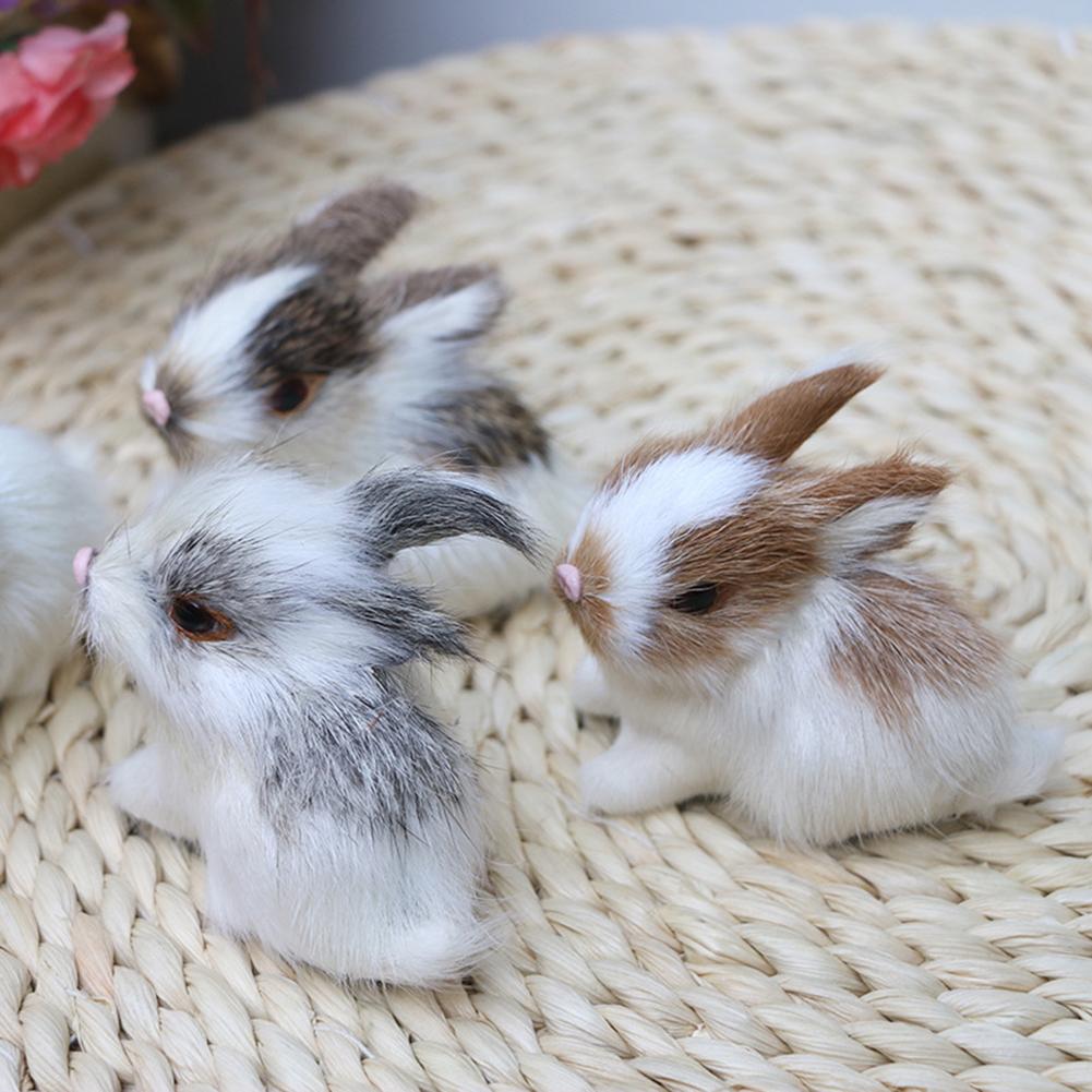 Lovely Simulation Animal Doll Rabbit Plush Sleeping Stuffed Kids Toy Lifelike Animal Pet Toys For Children Home Decor Baby Gifts