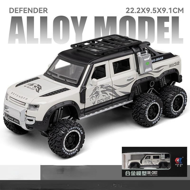 1:24 Defender 6X6 High Simulation Diecast Car Metal Alloy Model Car Children's toys collection gifts C334