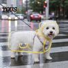 Dog Rainwear Clear Raincoat Poncho, Waterproof EVA Rain Suit for Small Medium Dogs, Pet Jacket with Hood And Leash Hole, Teddy Bichon Outdoor Walking