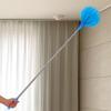 Spider Web Cleaning Brush Telescoping Sky Blue Extendable Stiff Bristle Ceiling Duster Long Handle Cobweb Cleaner for High