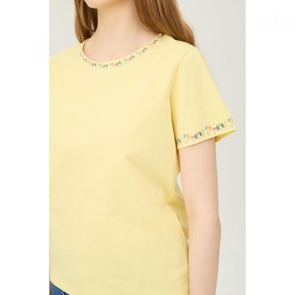 BeneTTon Flower PoinT ShorT Sleeve T shirT baTs95531