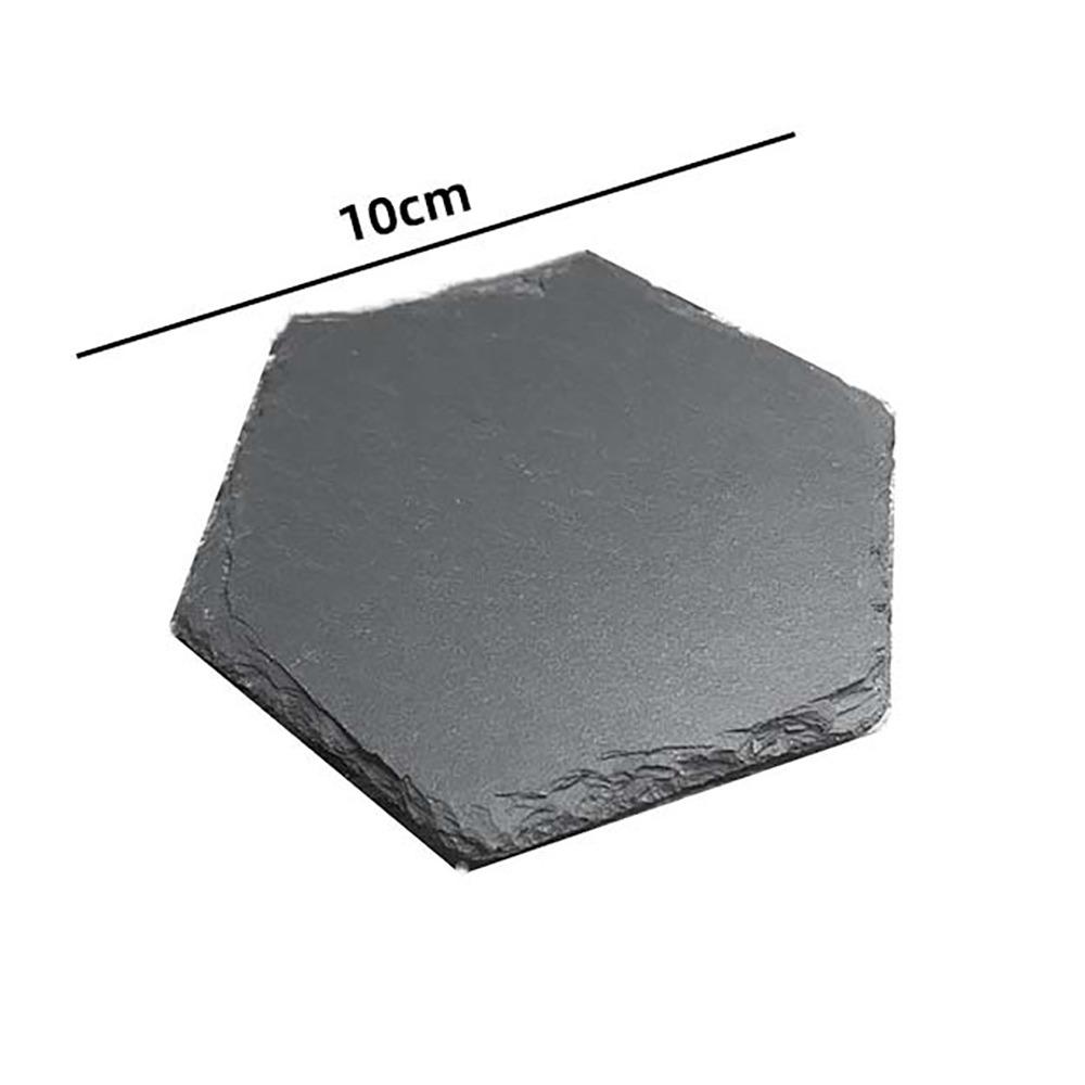 Natural Slate Stone Slab Natural Slate Coaster Reusable Heat Resistant Drink Coaster Anti Slip Japanese Style Table Coaster