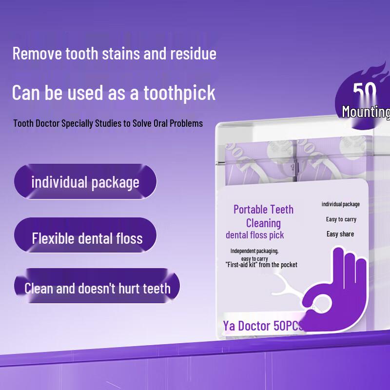 

Dr. Dental Portable Dental Floss Picks, 50 Count