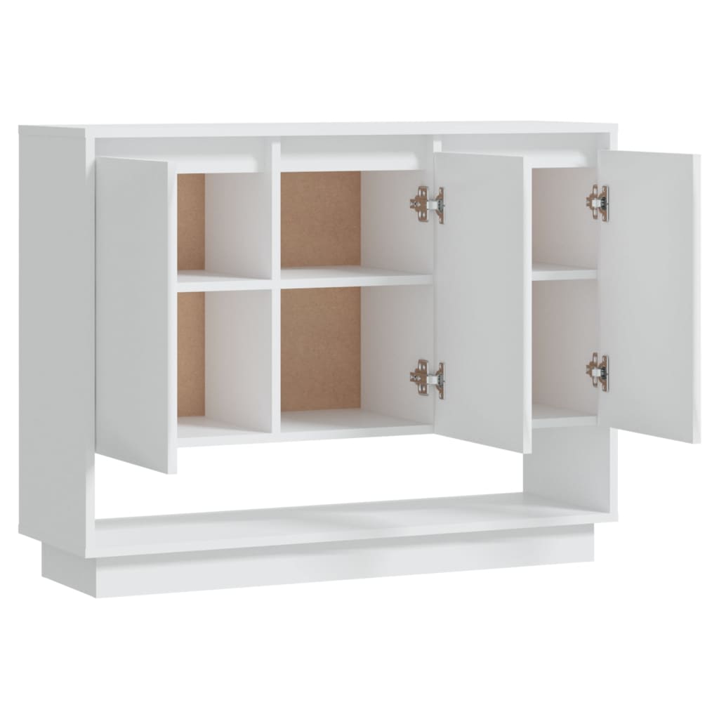 Sideboard White 97 X 31 X 75 Cm Engineered Wood
