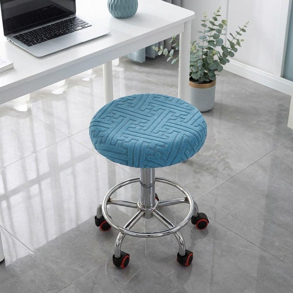 Soft Bar Round Stool Cover Breathable Seat Protector Easy Care Chair Slipcover Home Use