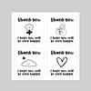 100-Pack Cute Weather Stickers for Gift Box Sealing – Handmade Square Self-Adhesive Labels