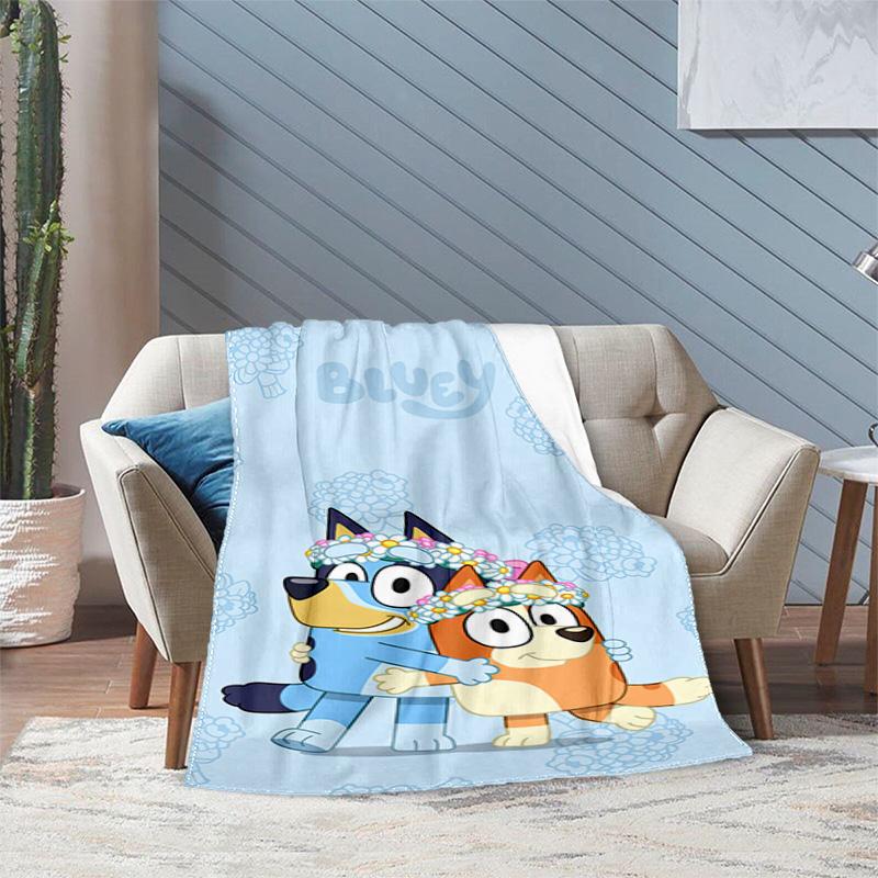 Bluey Blanket Suitable All Seasons Soft Comfortable Sofa Office Home Blanket Holiday Birthday Gift Bluey 128 140