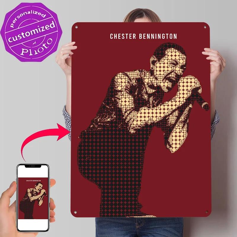 Chester Bennington D Printed Texture Poster Personalized Wall Art Retro Metal Tin Signs for Luxury Decoration Home Decorations