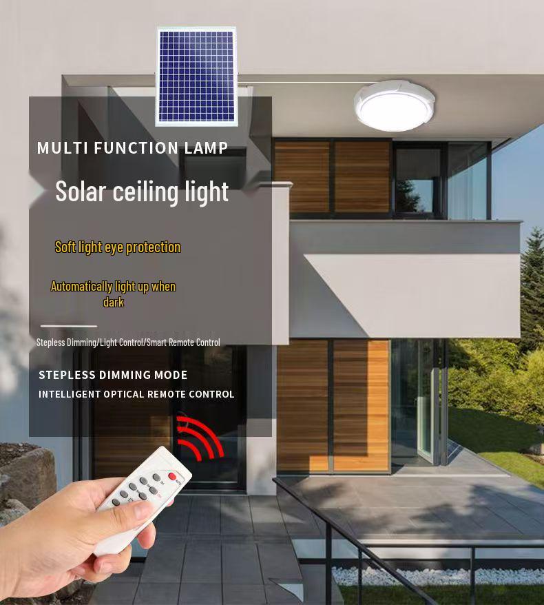 LED Smart Solar Deckenleuchte für Innen & Balkon - Augenschutz & Superhell