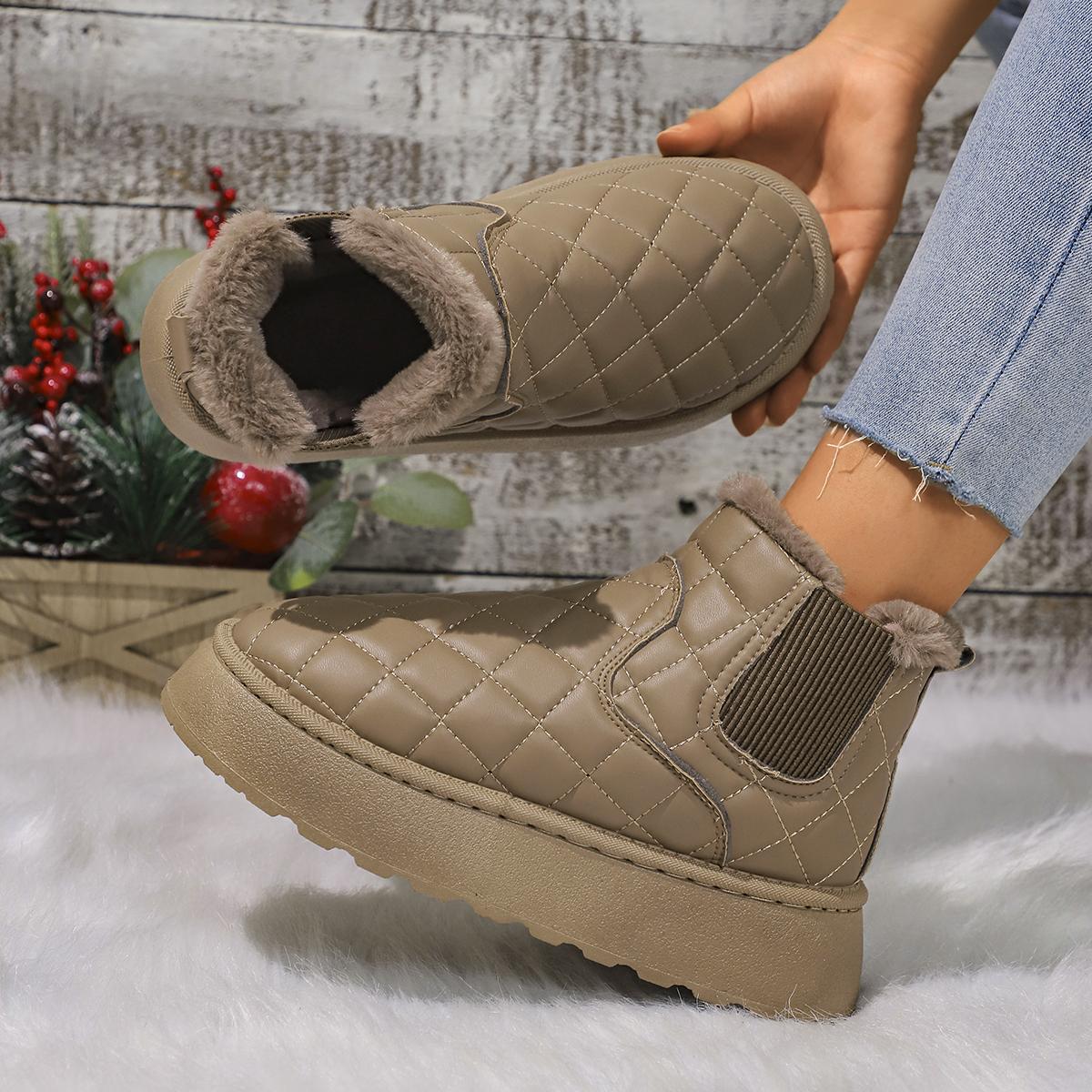 

Women Boots Winter Thick Bottom Warm Comfortable Snow Boots Women Outdoor Fashion Casual Lightweight Shoes Women Botas De Mujer 44 чорний