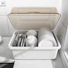 Kitchen Dish Storage Rack with Lid