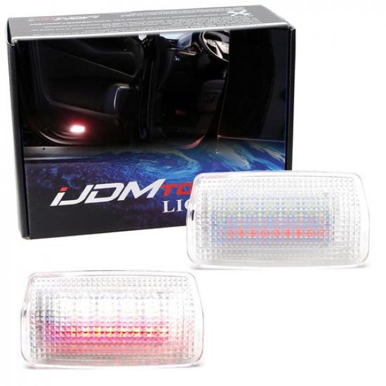 

White LED + Red Strober Feature Side Door Courtesy Lights Assy For Lexus Toyota