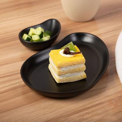 Durable Exquisite Appetizer Plate Thickened Japanese Seasoning Dish Black High Temperature Resistance Soy Sauce Plate Restaurant