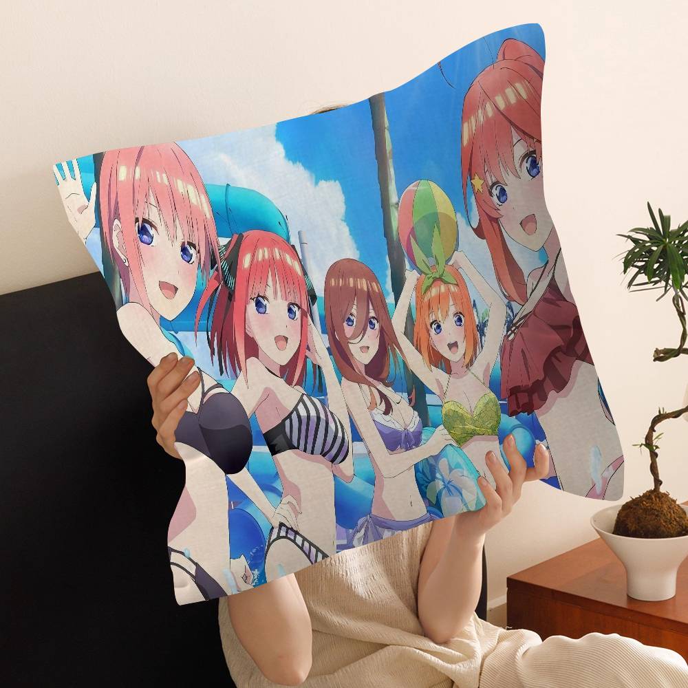 Anime The Quintessential Quintuplets Pillow Gift Home Office Decoration Bedroom Sofa Car Cushion Cover case 45x45