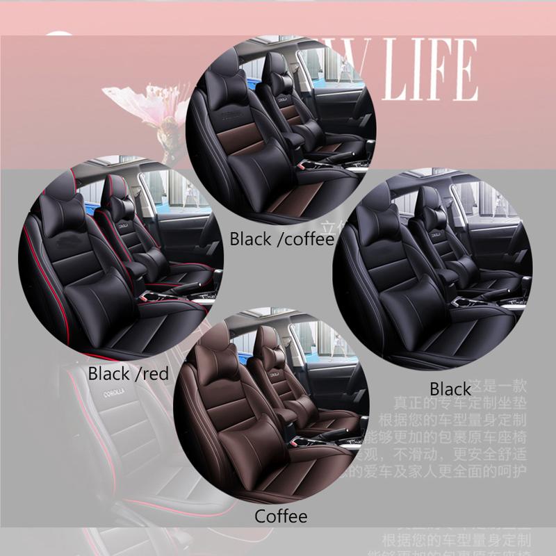 Luxury Custom Fit Car Seat Covers For Toyota Corolla 2014 -2018 Auto Protector Seat Cushion Faux Leather Waterproof Styling