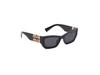 MIU MIU Gafas de Sol SMU09W - Montura Negra Ojo de Gato con Logo Dorado
