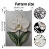 DIY 3D Pearl Diamond Painting Art Set White Orchid Flower Home Decor Art Set Wall Art