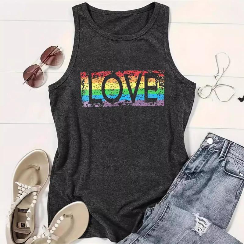 Printed Women's Round-neck Vest Spring and Summer Casual Sleeveless Top