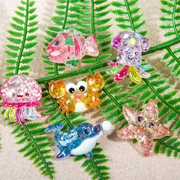Pack Of 2/6 Sea Creature Resin Figurines Ornament for Craft Picture Frames Phone Case Scrapbooking and Hair Accessories
