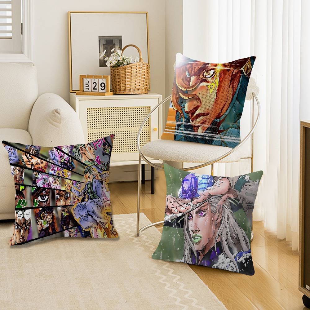 Anime JoJo Bizarre Maple Design Cushion Cover Happy Autumn Harvest Decor Holiday Decorati Pillow Cover
