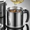1.4/1.9 L Stainless Steel Bacon Grease Saver Container with Fine Mesh Strainer Non-slip Bottom And Airtight Lid Cooking Oil Keeper Pot for Kitchen