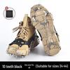Crampones de Hielo de Acero Inoxidable de 8/10 Dientes para Exteriores: Cubiertas antideslizantes para raquetas de nieve para escalada y senderismo