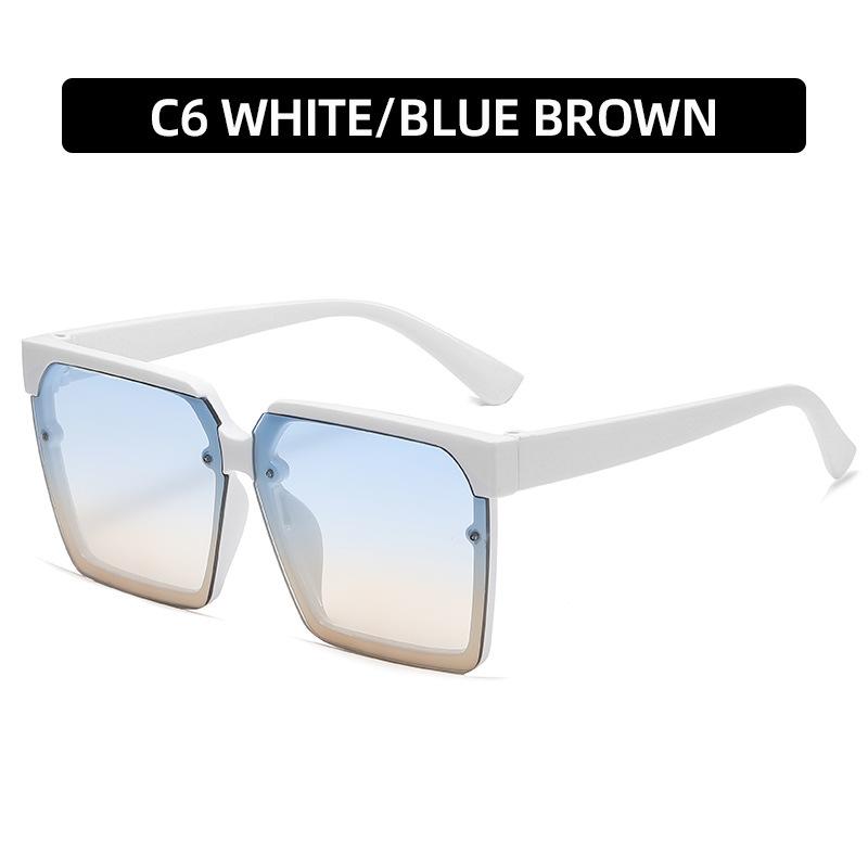 Personalized Square Outdoor Sunglasses Minimalist Sunmmer Gradient Lens Sunglasses Women UV Resistant Sunshade Sunglasses