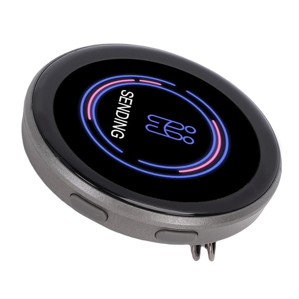 Spilla Elettronica Divertente Badge Touchscreen con Display HD da 1,7 Pollici Trasferisci Foto Video per Zaini Vestiti Nero