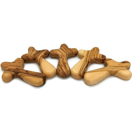 Wooden Cross Decoration Cross My Heart Emotional Support Pocket Hug Handheld Cross Men Women Faith Prayer Encouragement Gift