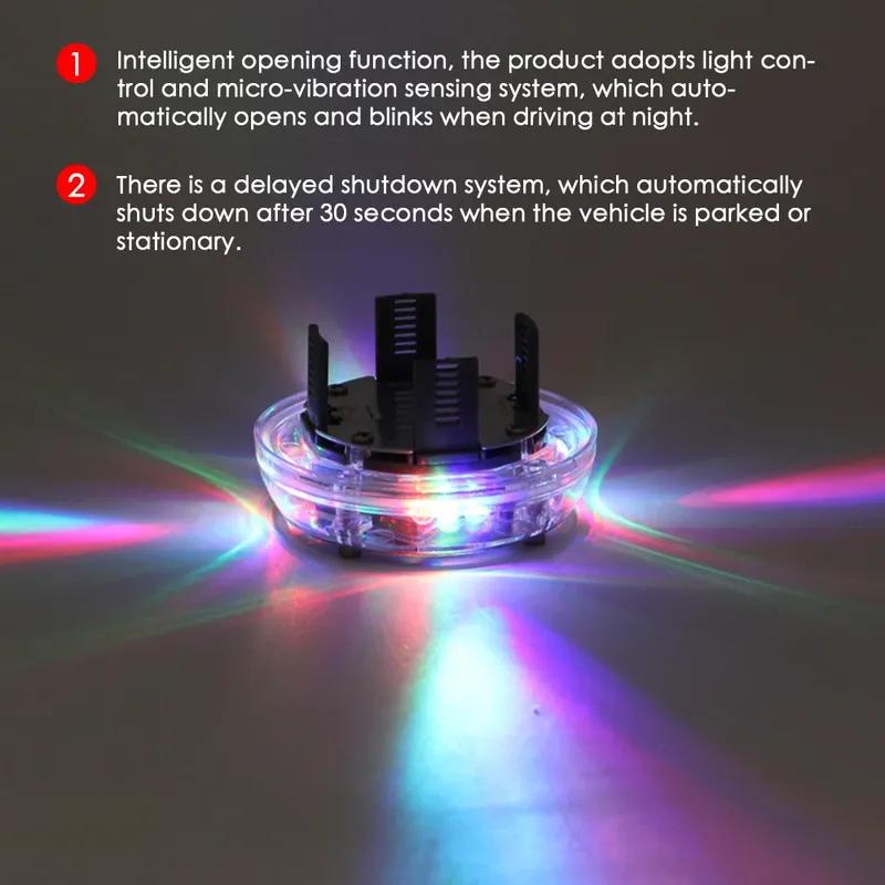 LED Light Solar Energy Flash Car Wheel Light Hub Bulb Tire Tyre Valve Car Motorcycle Tire Colorful Modes Valve Light Wheel Lamp