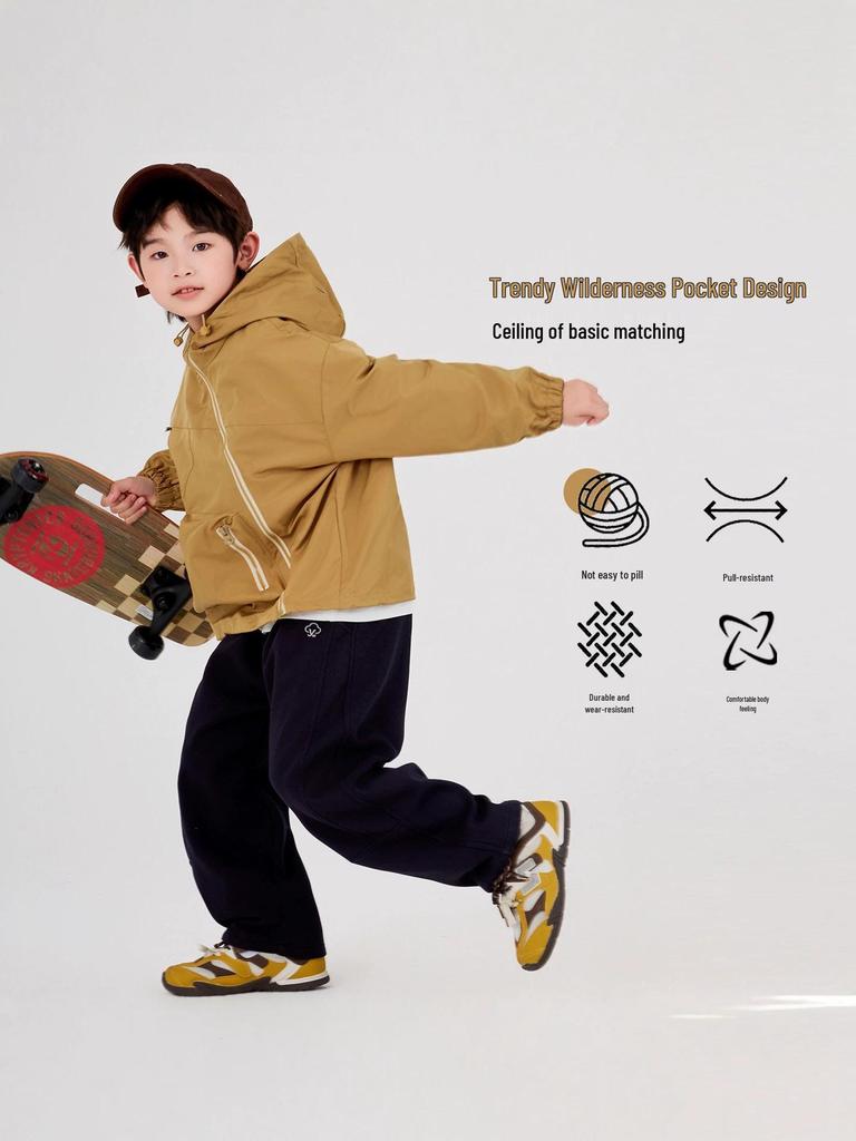 Children's 2026 Autumn Lightweight Slim Fit Korean Style Windbreaker Jacket for Boys