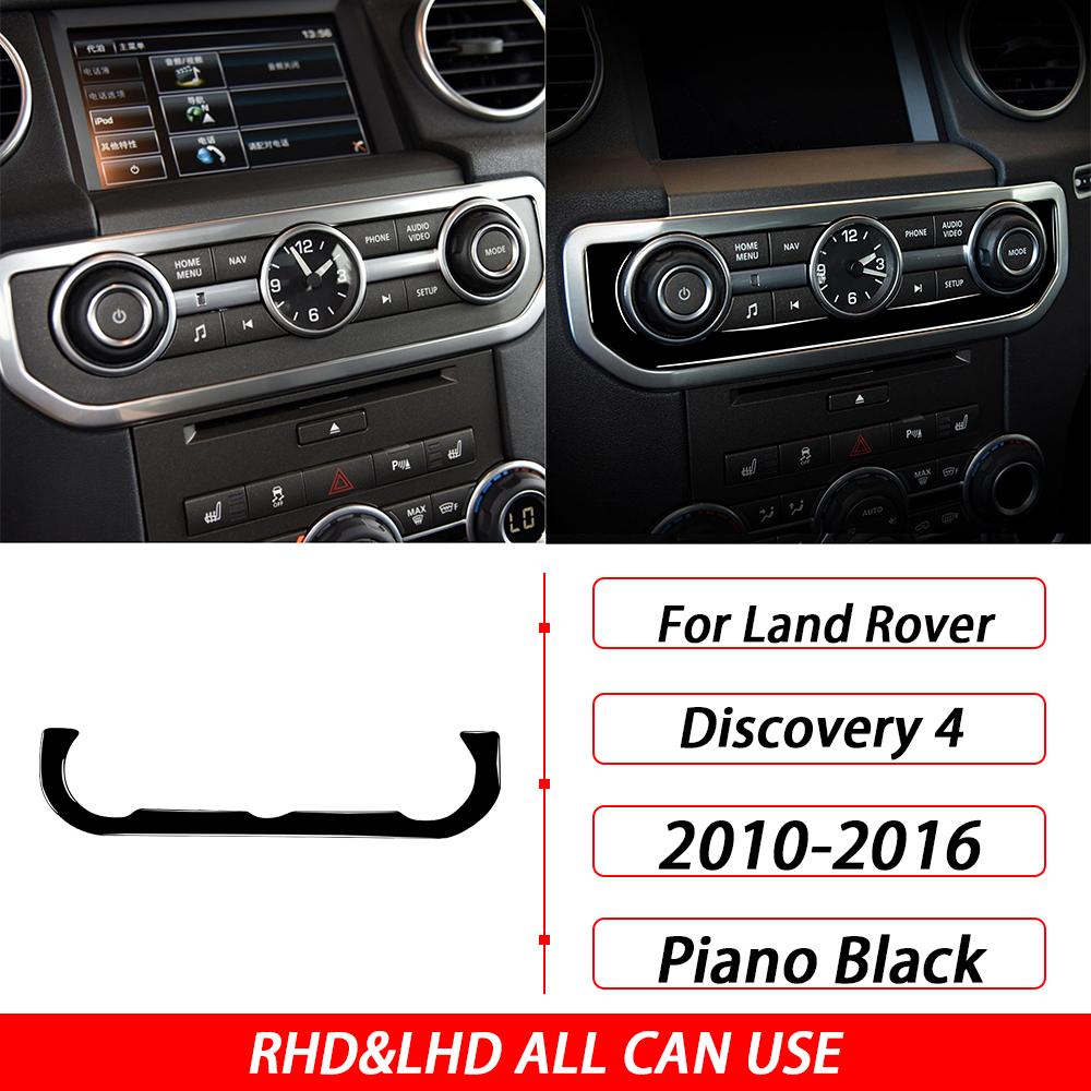 For Land Rover Discovery 4 2010-2016 Carbon Fiber Car Interior Accessories Multimedia Panel Engine Button Cover Trim Sticker